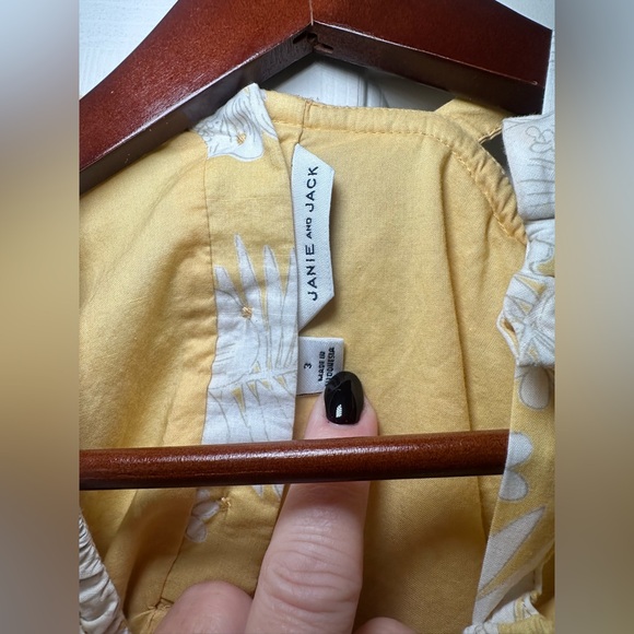 janie and jack floral maxi vacation dress yellow size 3T. - Picture 3 of 5